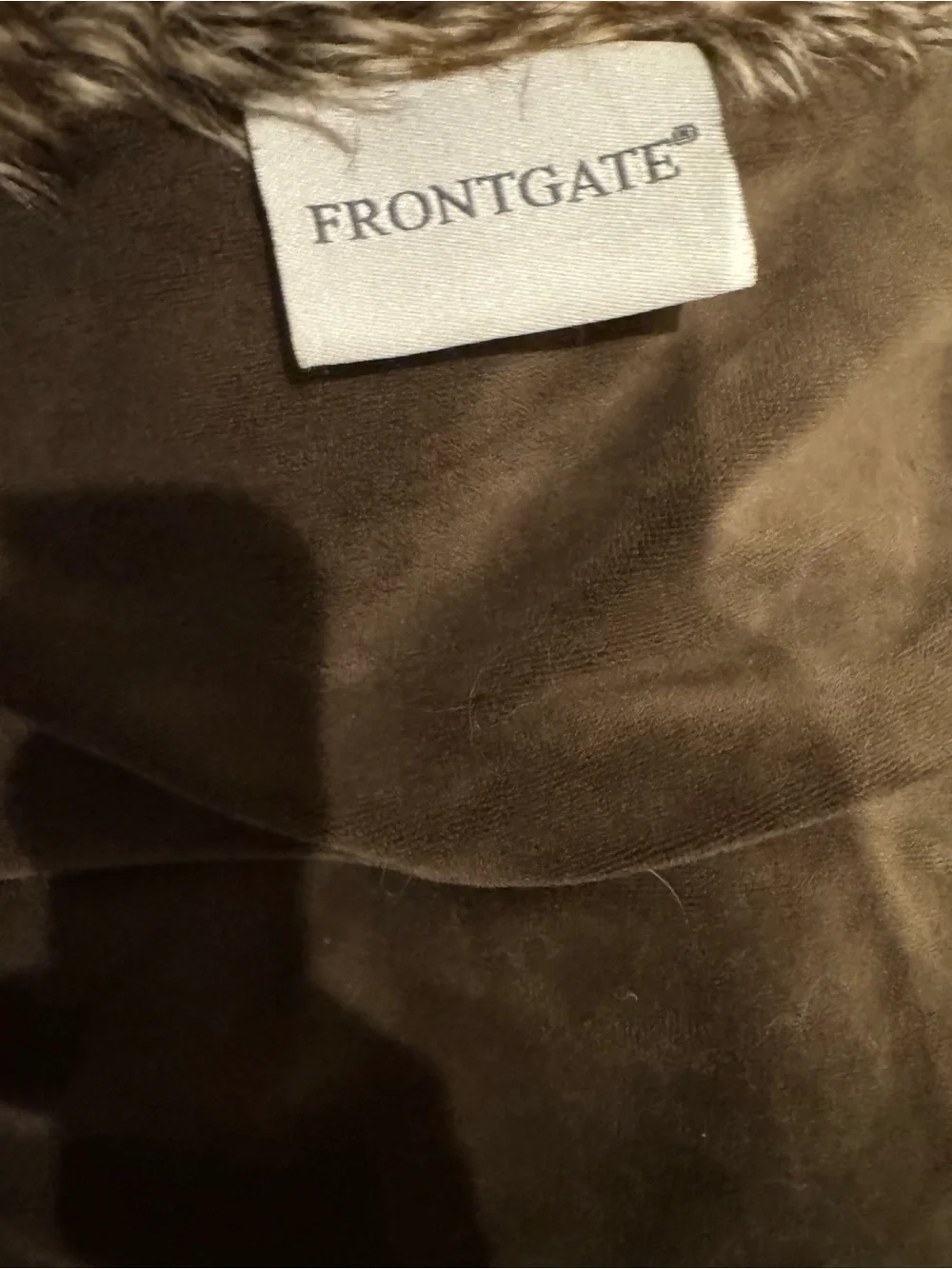 Frontgate Luxury Faux Fur Throw Brown Mink Plush Blanket NWOT